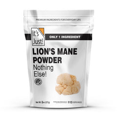 It's Just Lion's Mane powder 8oz front view
