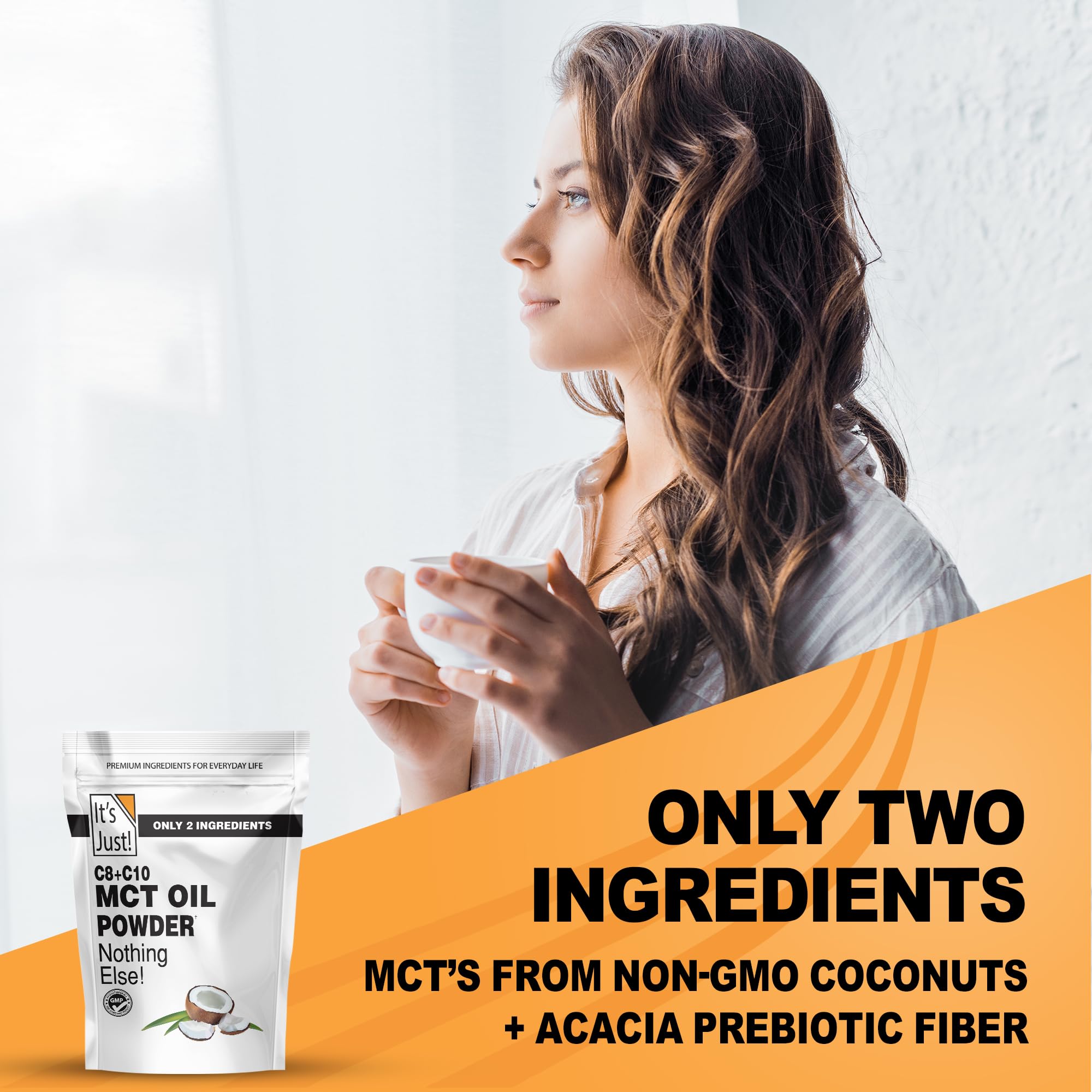 Non-GMO coconut-based MCT oil powder