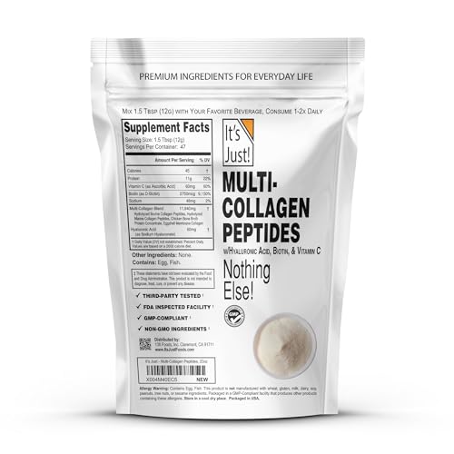 Close-up of collagen peptides powder texture