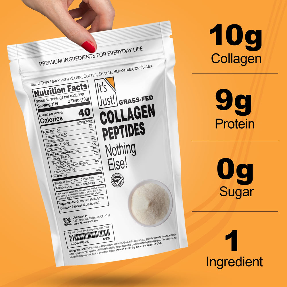Its Just! collagen peptides smoothie bowl adds protein with creamy texture.