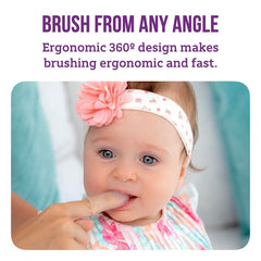 Soft, extra-safe bristles on the finger toothbrush