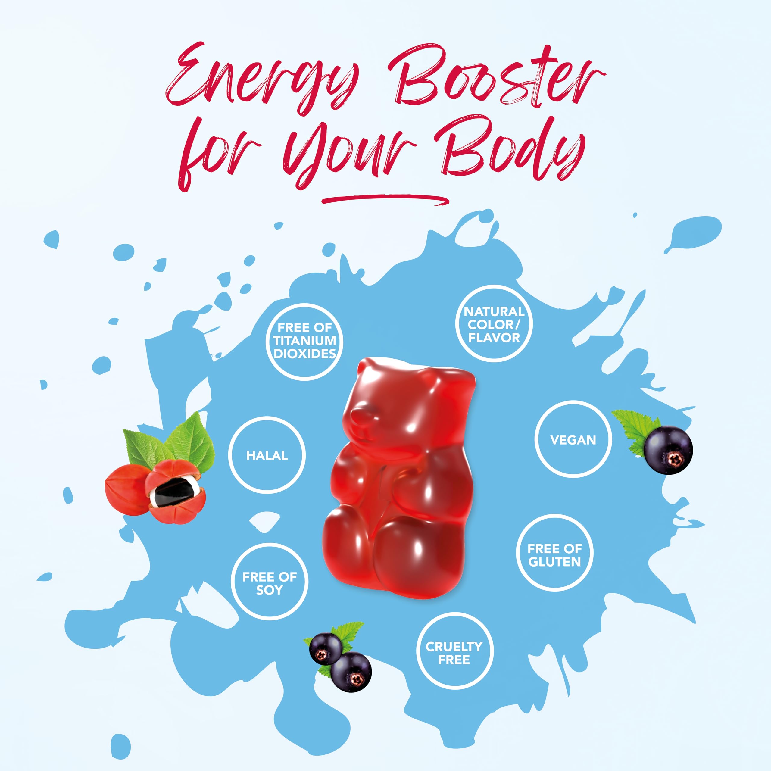 Germany-made vegan gummy packaging close-up