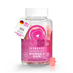 Bottle of IvyBears Women’s Hair Vitamin Gummies - 60 count