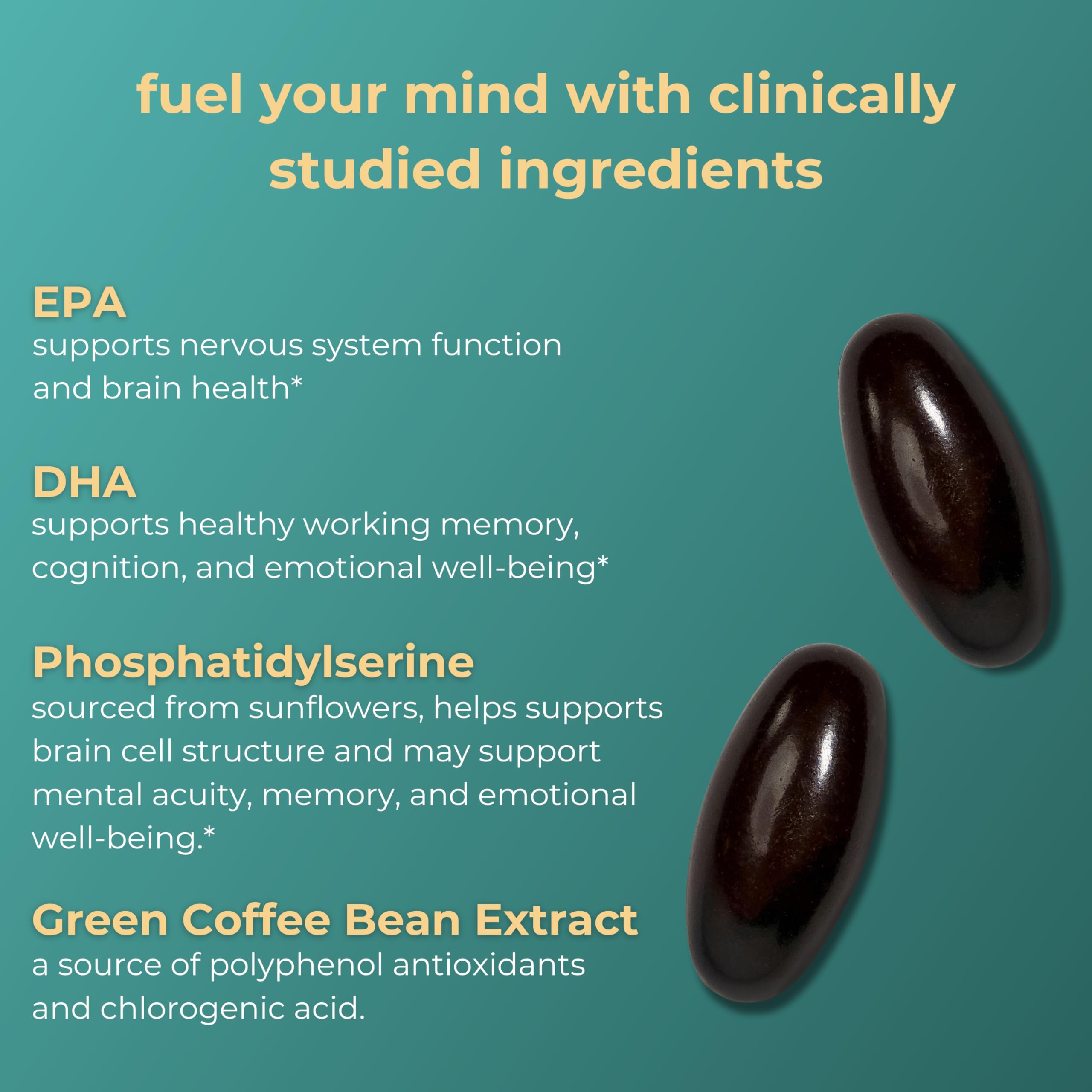 Bottle label highlighting EPA and DHA