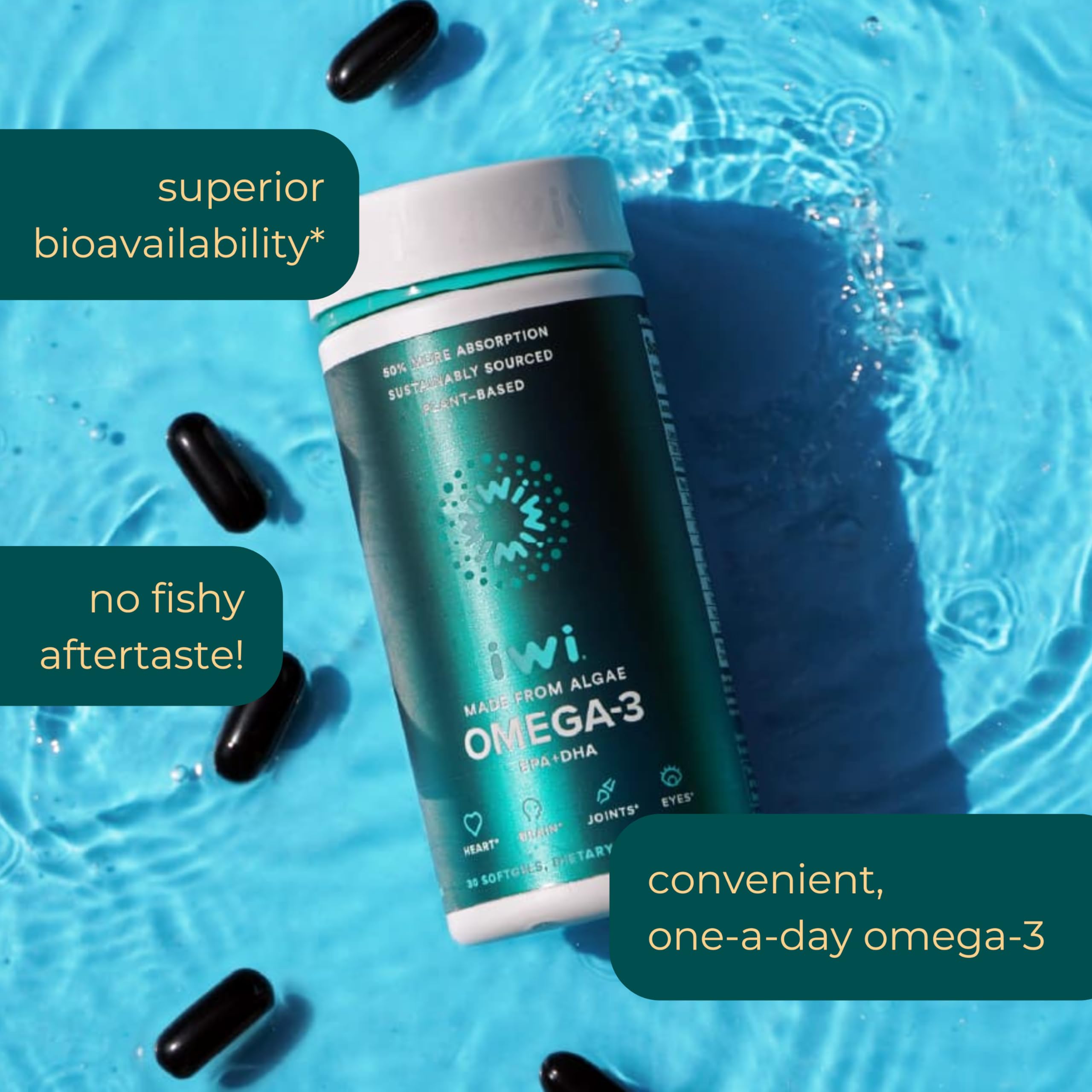 Softgels on a morning table ready for a vegan omega-3 routine.