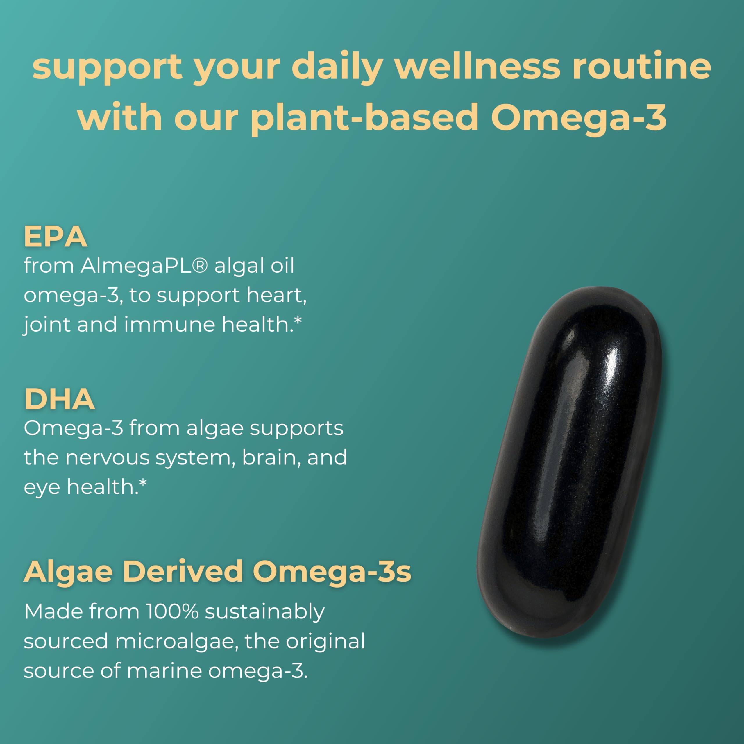 Close-up of Iwi Omega-3 bottle