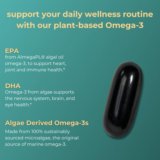 Close-up of Iwi Omega-3 bottle