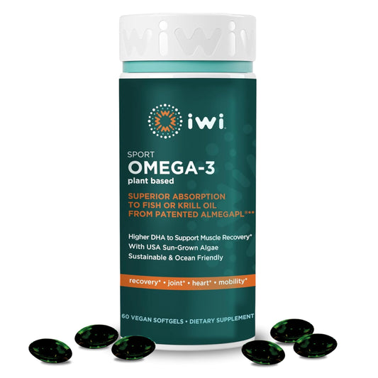 Iwi Omega-3 Sport bottle with 60 softgels