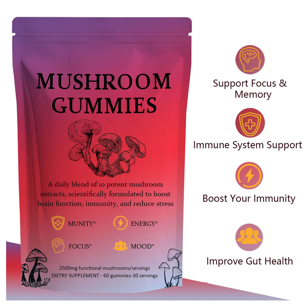 Travel-friendly ixarco Mushroom Gummies packaging
