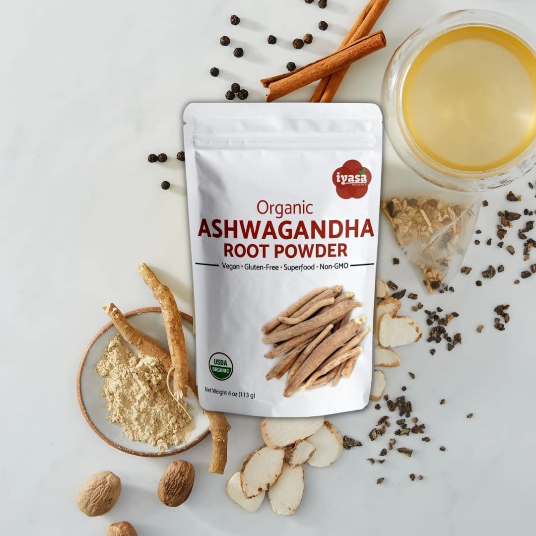 Ashwagandha powder in a spoon