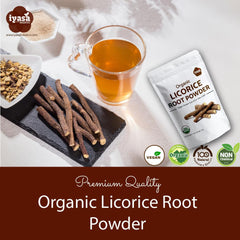 Powdered licorice mixed into herbal supplement