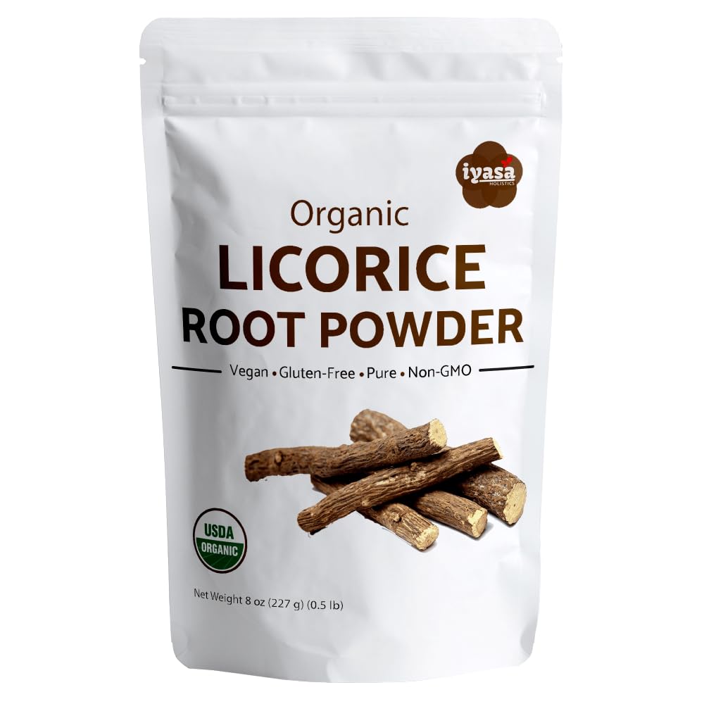 Front label of Iyasa Holistics Licorice Root Powder 8 oz