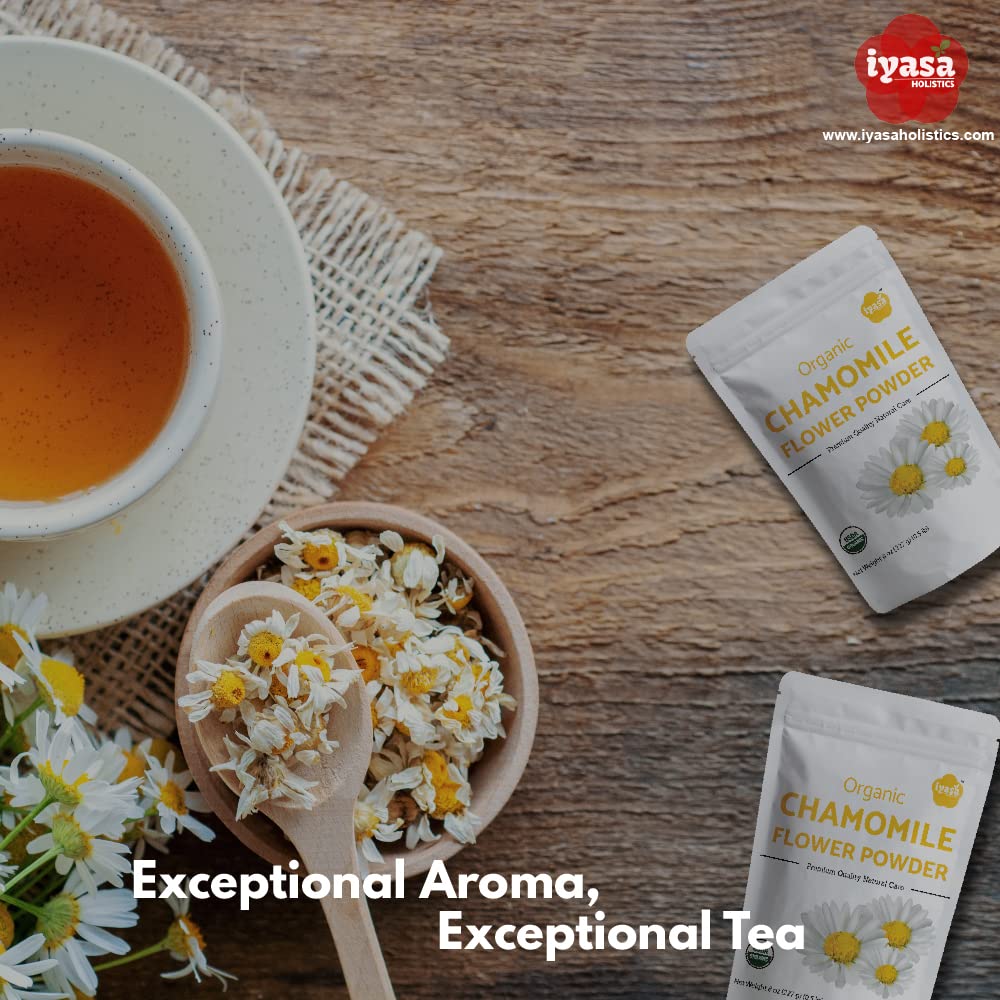 Chamomile powder in measuring spoon for recipes (image 3)