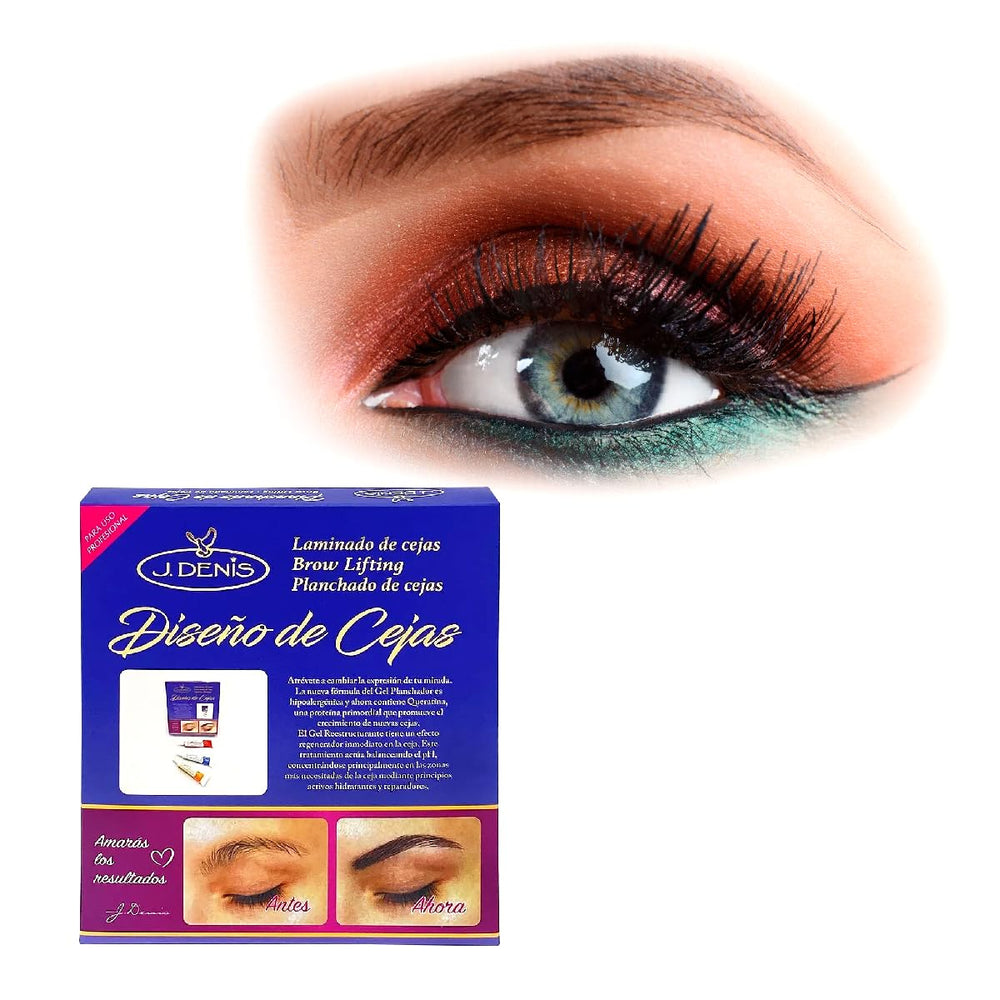 J. Denis Eyebrow Design Kit packaging for premium brow grooming.