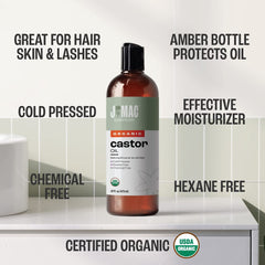 Close-up of pure castor oil texture
