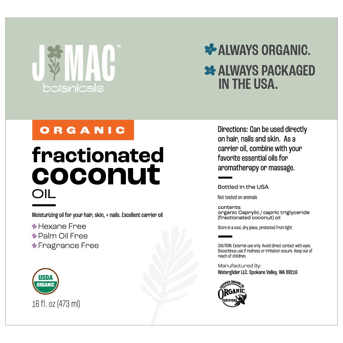 J Mac Botanicals Coconut Oil 2-pack on white background