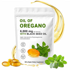 J-PRQ Oil of Oregano Softgels bottle, 300-count