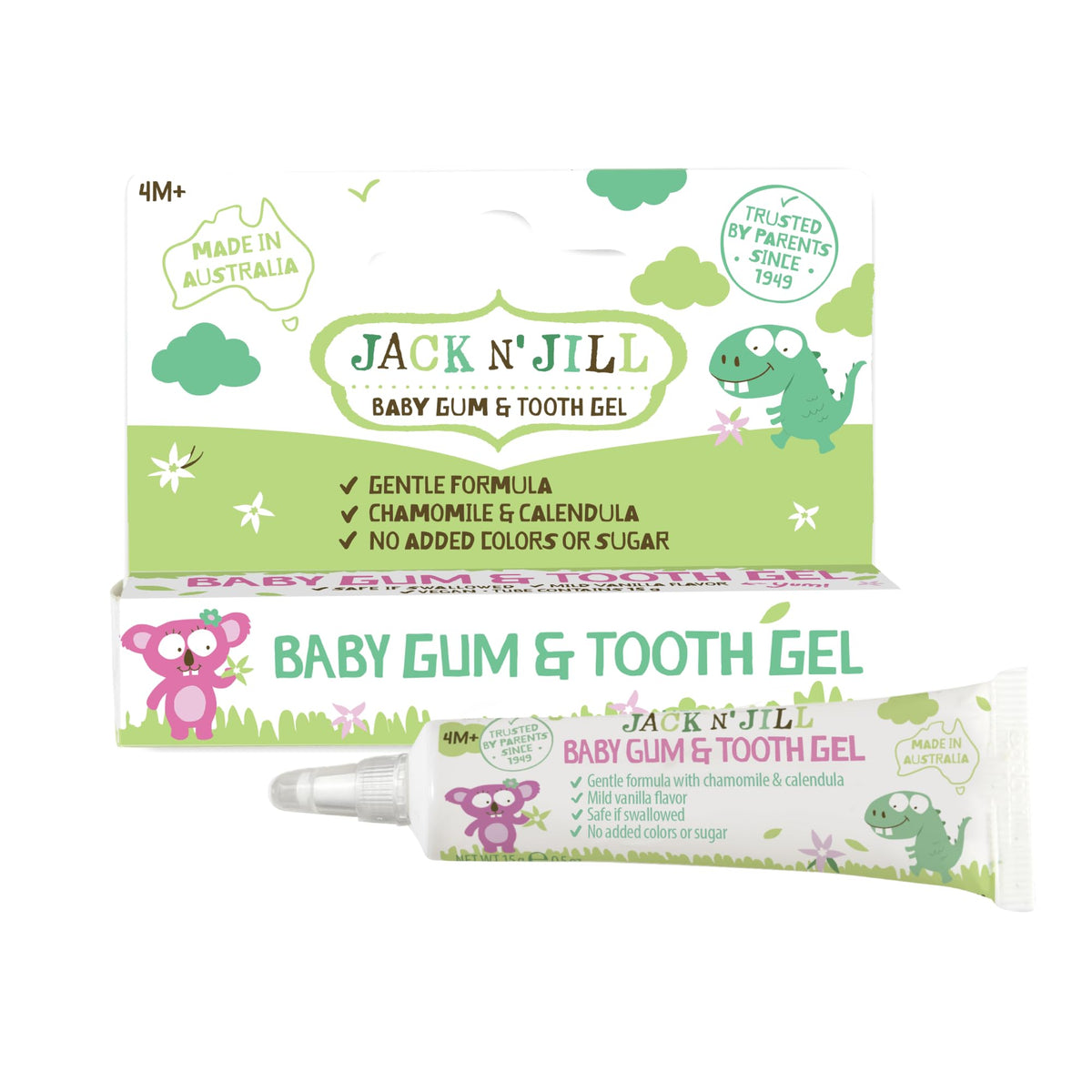 Jack N' Jill Baby Gum & Tooth Gel 15g front view