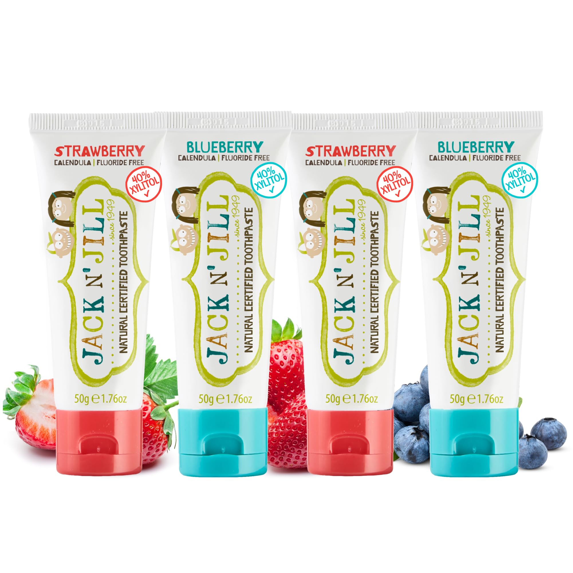 Hero image of Jack N' Jill 4-pack fluoride-free baby toothpaste