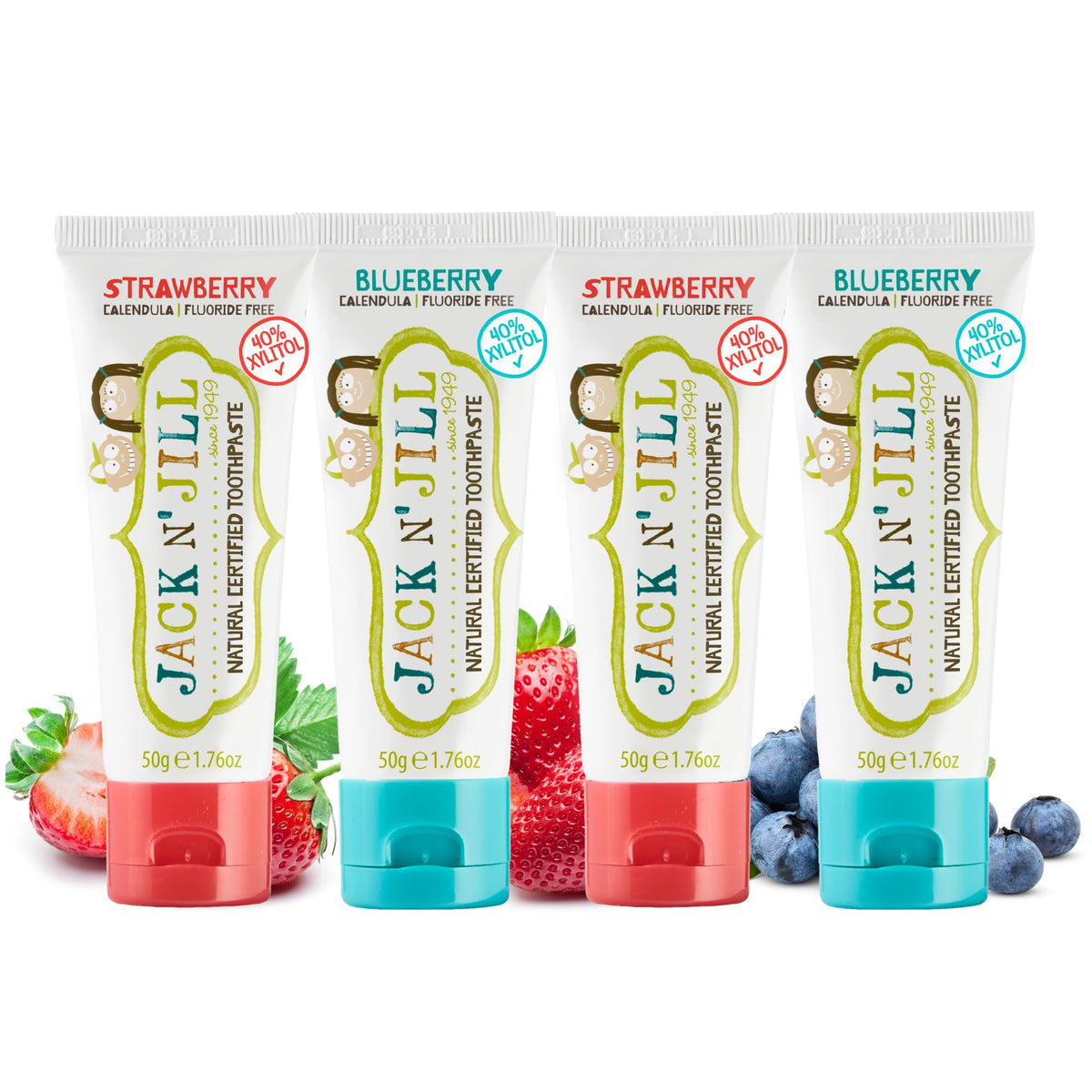 Hero image of Jack N' Jill 4-pack fluoride-free baby toothpaste