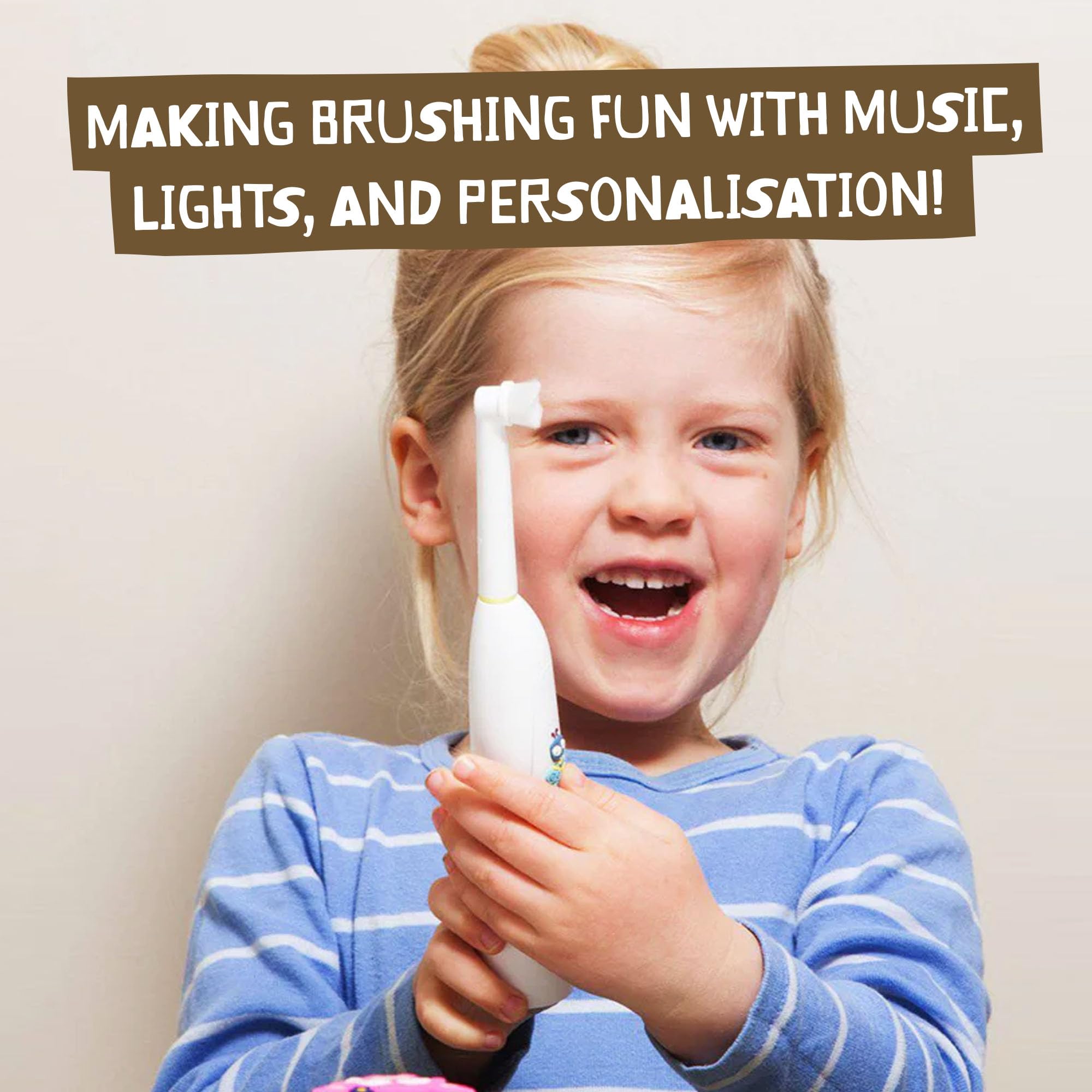Bubble sticker sheet included with toothbrush