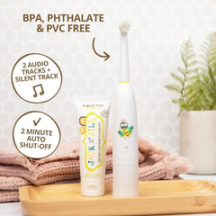 Battery-operated toothbrush suitable for children aged 3 and up