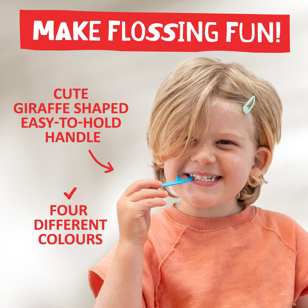 Fairy Floss child-friendly dental flossers in pink color
