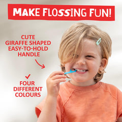 Fairy Floss child-friendly dental flossers in pink color