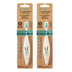 Jack N' Jill Kids Toothbrush Bunny Baby 2-Pack - front view