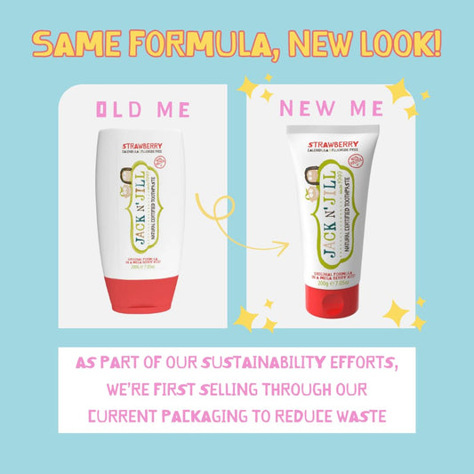 Front view of Jack N' Jill Mega Toothpaste tube 7.05 oz