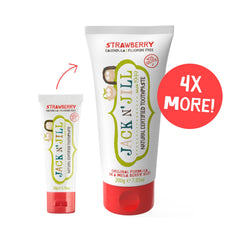 Label highlighting fluoride-free and 40% xylitol