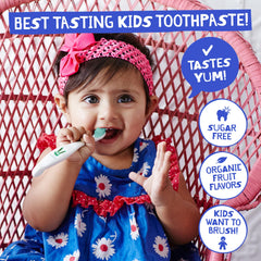 BPA-free packaging for Jack N' Jill toddler toothpaste