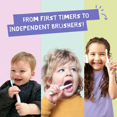 Cornhusk plant-based handle of Jack N' Jill toothbrush