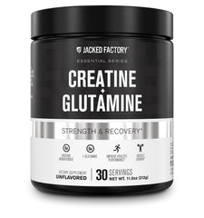 Jacked Factory Creatine + Glutamine bottle label front