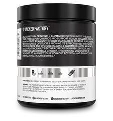 Serving scoop of Creatine Monohydrate and L-Glutamine powder