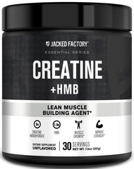Jacked Factory Creatine Monohydrate + HMB Powder bottle - unflavored, 30 servings