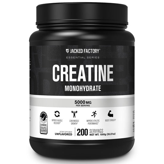 Jacked Factory Creatine Monohydrate 1000g tub with scoop