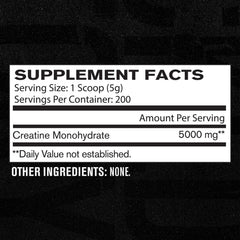 Front view of Jacked Factory Creatine Monohydrate packaging