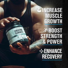 Front packaging design for Creatine Monohydrate Gummies
