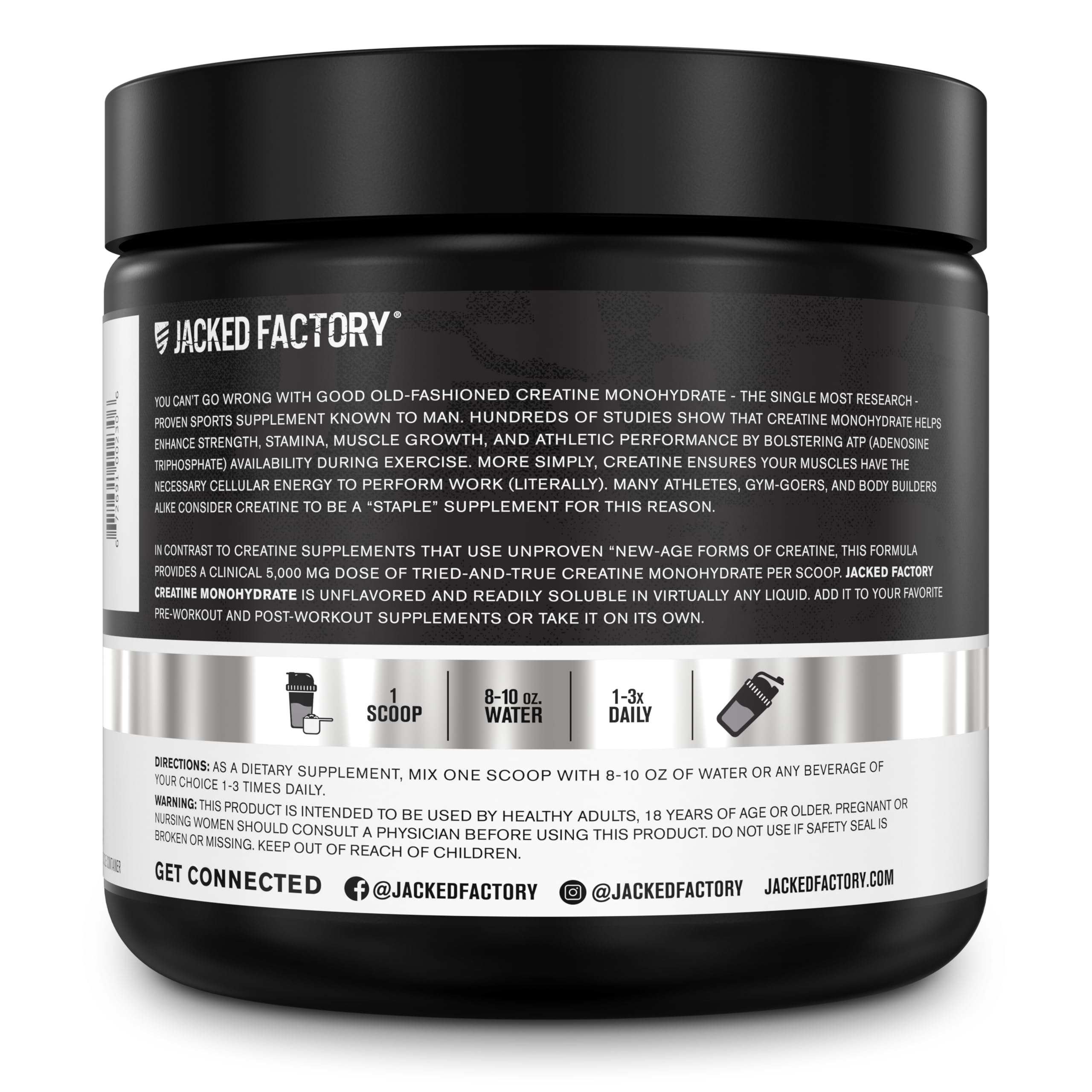 Representative badge and packaging of the creatine powder