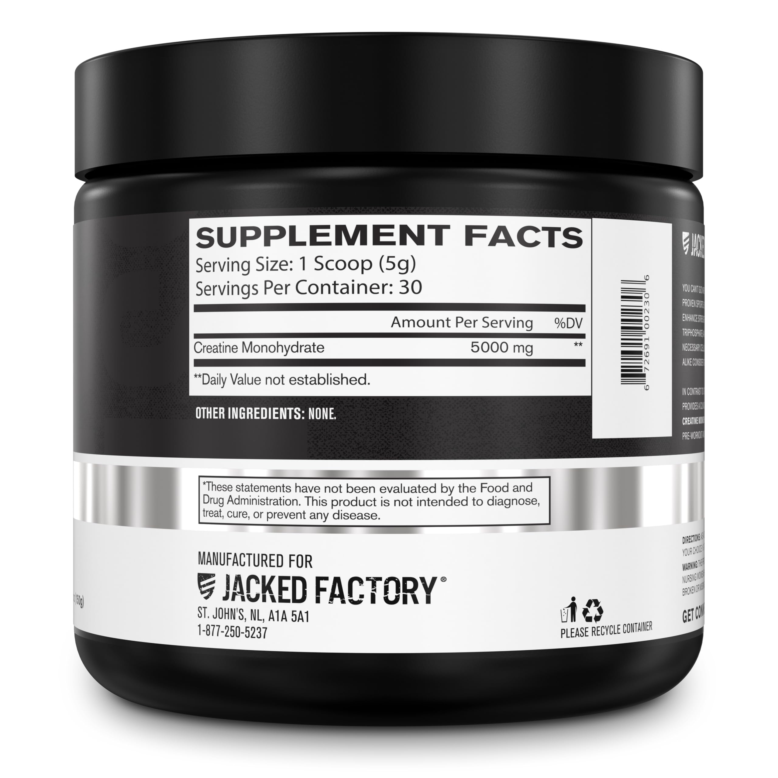Close-up scoop of unflavored creatine monohydrate powder
