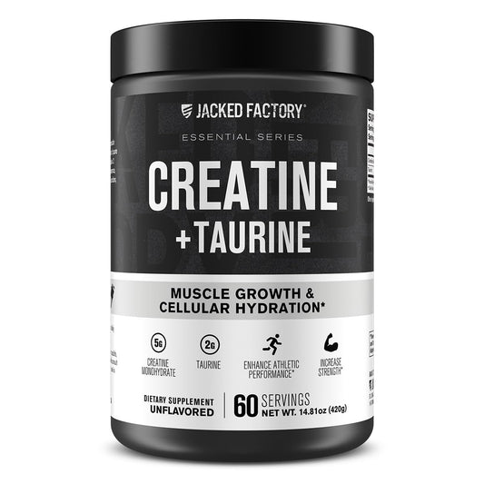 Jacked Factory Creatine + Taurine bottle label