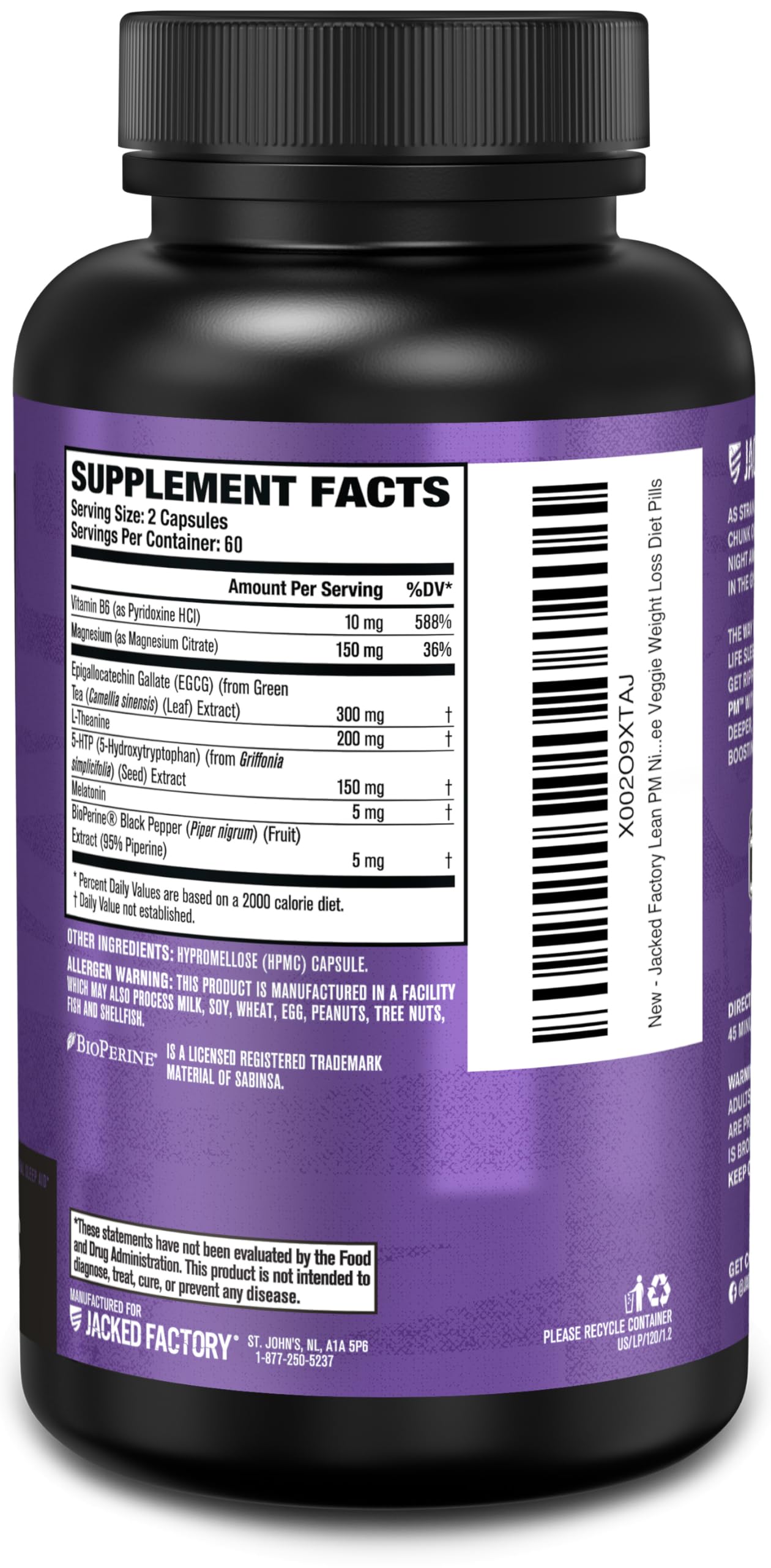 Lean PM product label and certifications