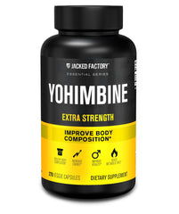 Jacked Factory Yohimbine Extra Strength bottle with 270 veggie capsules