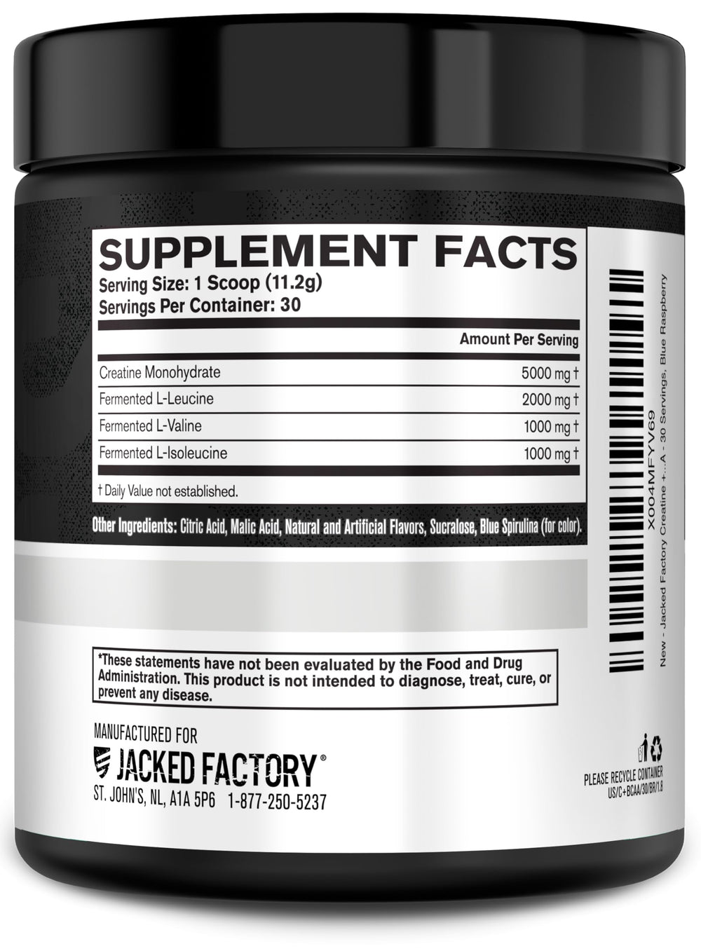 Post-workout recovery concept with Jacked Factory Creatine + BCAAs Blue Raspberry
