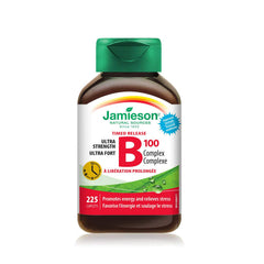 Jamieson B100 Timed Release 225 Caplets bottle and label