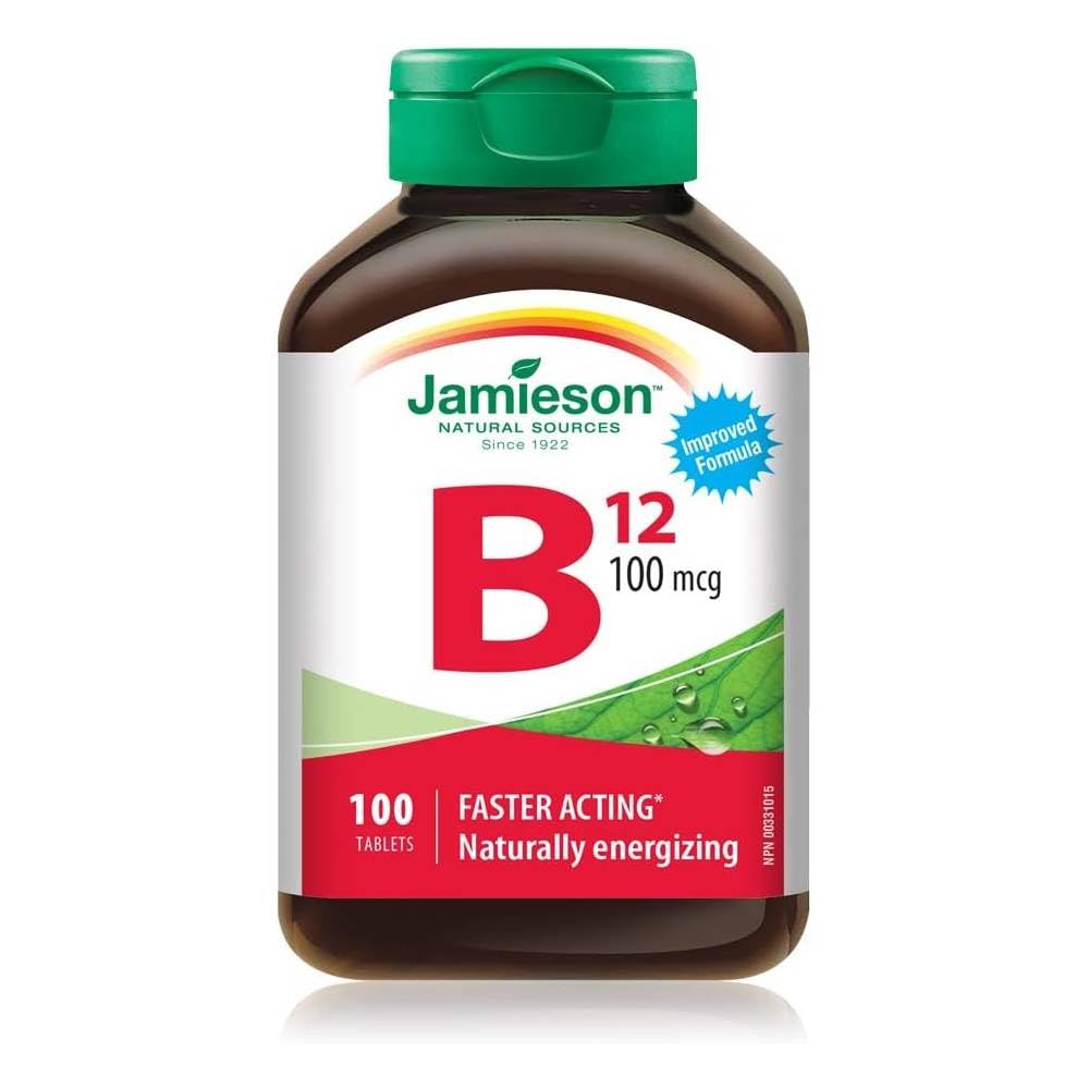 Jamieson B12 100 mcg methylcobalamin bottle