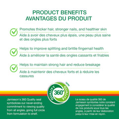 Jamieson Biotin 10,000 mcg label detail