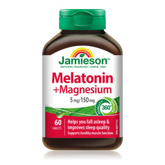 Jamieson Melatonin with Magnesium bottle front view