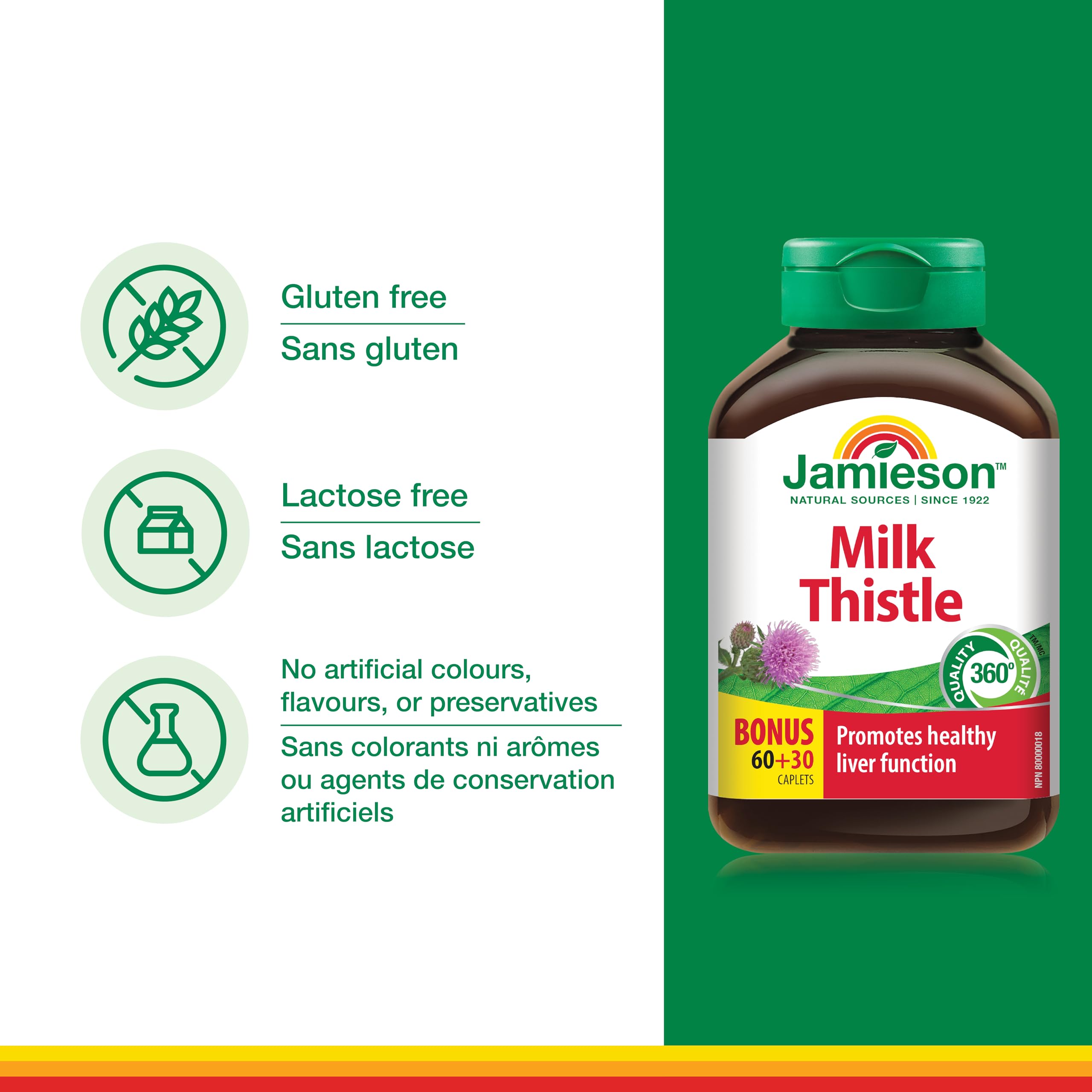 Close-up of Jamieson Milk Thistle Liver packaging